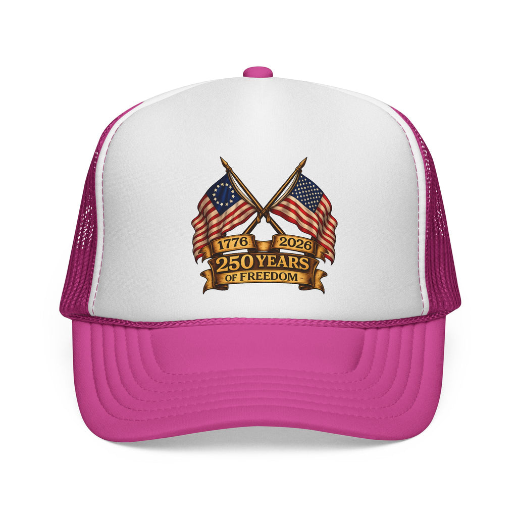 250 Years of Freedom 1776-2026 Trucker Cap | Anniversary Patriotic Hat
